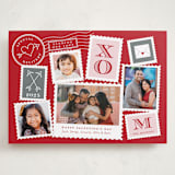 "Postmark" - Valentine's Day Cards in Paprika by Sarah Brown - Front