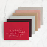 "Happy Plaid" - Valentine's Day Cards in Candy by Erin German - Colored Envelopes Available