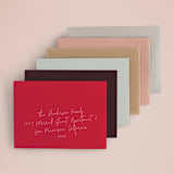 "Hollyhock" - Valentine's Day Cards in Camellia by Wildfield Paper Co - Colored Envelopes Available