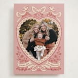 "Vintage Heart" - Valentine's Day Cards in Dusty Rose by Jenna Holcomb - Front