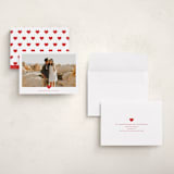 "Minimal heart" - Valentine's Day Cards in Strawberry by Stacey Meacham - Assembled