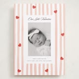 "Stripes and Hearts" - Valentine's Day Cards in Blush by Teju Reval - Front
