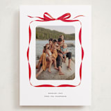 "Bow" - Valentine's Day Cards in Crimson by Olivia Kanaley Inman - Front