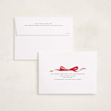 "Bow" - Valentine's Day Cards in Crimson by Olivia Kanaley Inman - FREE Recipient Addressing