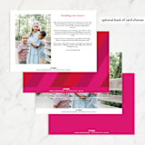 "XO Photo Frame" - Valentine's Day Cards in Magenta by Penny Eversole - Back of Card Options