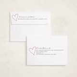 "Corner Heart" - Valentine's Day Cards in Opal by Emily Betts - FREE Recipient Addressing