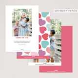 "Triple Hearts" - Valentine's Day Cards in Rainbow by Kelly Watkins - Back of Card Options