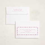 "Candy Stripes" - Valentine's Day Cards in Cherry by Kristie Kern - FREE Recipient Addressing