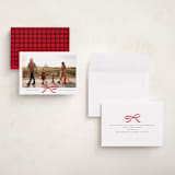 "Crimson Bow" - Valentine's Day Cards in Crimson by Olivia Kanaley Inman - Assembled