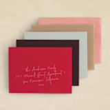 "Happy Day Script" - Valentine's Day Cards in Cloud by Wildfield Paper Co - Colored Envelopes Available