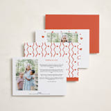 "handdrawn wavy border" - Valentine's Day Cards in Cotton by Cass Loh - Back of Card Options