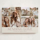 "Holiday Photo Grid" - Valentine's Day Cards in Burgundy by Kimberly Morgan - Front