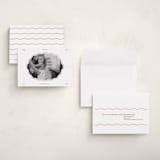 "Modern Squiggle Frame" - Valentine's Day Cards in Snow by Danielle Nakashima - Assembled