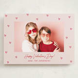"Handdrawn Scattered Hearts" - Valentine's Day Cards in Blush by Hooray Creative - Front