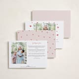 "Handdrawn Scattered Hearts" - Valentine's Day Cards in Blush by Hooray Creative - Back of Card Options