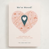 "Heart Map" - Valentine's Day Cards in Blush by Heather Francisco - Front