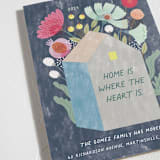 "Home" - Valentine's Day Cards in Navy by Eve Schultz - Detail