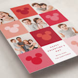 "Vibrant Disney Mickey" - Valentine's Day Cards in Cranberry by Ellen Schlegelmilch - Detail