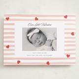 "Stripes and Hearts" - Valentine's Day Cards in Blush by Teju Reval - Front