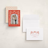 "Vintage ribbon" - Valentine's Day Cards in Cherry by Megan Cash - Assembled