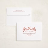 "Vintage ribbon" - Valentine's Day Cards in Cherry by Megan Cash - FREE Recipient Addressing