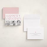 "happiest valentine's" - Valentine's Day Cards in Rose by Laura Hamm - Assembled