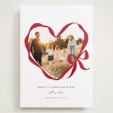 "ribbon bow heart" - Valentine's Day Cards in Cherry by Rebecca Durflinger - Front