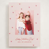 "Handdrawn Scattered Hearts" - Valentine's Day Cards in Blush by Hooray Creative - Front