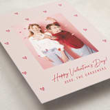 "Handdrawn Scattered Hearts" - Valentine's Day Cards in Blush by Hooray Creative - Detail