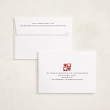 "Modern Grid" - Valentine's Day Cards in Cherry by Kelly Watkins - FREE Recipient Addressing