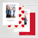 "Polka Hearts" - Valentine's Day Cards in Peach by AK Graphics - Back of Card Options
