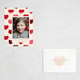 "Polka Hearts" - Valentine's Day Cards in Peach by AK Graphics - Assembled