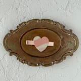 "Striped Heart Hair Clip" - Hair Clip in multicolorassorted-colors by Quiet Clementine