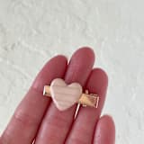 "Pink Heart Mini Hair Clip" - Hair Clip in pink by Quiet Clementine