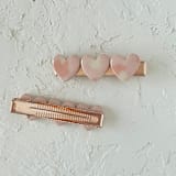 "Pink Terrazzo Heart Hair Clip Set" - Hair Clip in pink by Quiet Clementine
