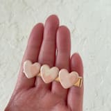 "Pink Terrazzo Heart Hair Clip Set" - Hair Clip in pink by Quiet Clementine