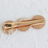 "Marbled Stoneware Circles Hair Clip" - Hair Clip in beige by Quiet Clementine