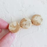 "Marbled Stoneware Circles Hair Clip" - Hair Clip in beige by Quiet Clementine