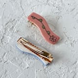 "Wavy Flower Hair Clip Set" - Hair Clip in multicolor by Quiet Clementine