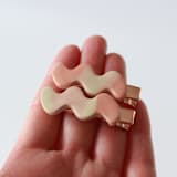 "Squiggle Hair Clip Set" - Hair Clip in pink by Quiet Clementine