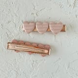 "Valentine's Day Heart Hair Clip Set" - Hair Clip in pink by Quiet Clementine