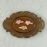 "Coral Heart Mini Hair Clip" - Hair Clip in red by Quiet Clementine