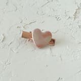 "Pink Terrazzo Heart Mini Hair Clip" - Hair Clip in pink by Quiet Clementine