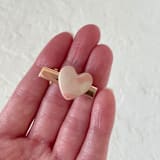 "Pink Terrazzo Heart Mini Hair Clip" - Hair Clip in pink by Quiet Clementine