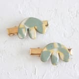 "Abstract Tulip Hair Clip Set" - Hair Clip in multicolor by Quiet Clementine