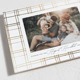 "Modern Plaid" - Hanukkah Cards in Cloud by Carolyn Nicks - Detail