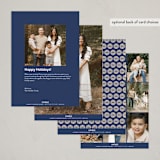 "Candles arch" - Hanukkah Cards in Aqua by FRANI - Back of Card Options