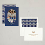 "Candles arch" - Hanukkah Cards in Aqua by FRANI - Assembled