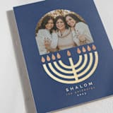 "Candles arch" - Hanukkah Cards in Aqua by FRANI - Detail
