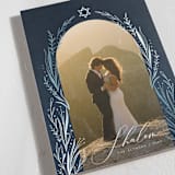 "Floral Arch" - Hanukkah Cards in Night by Orasie - Detail
